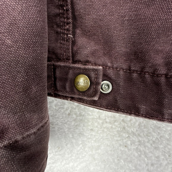 Carhartt Detroit Jacket Blanket Lined Mens Medium J97 BRG Burgundy - Picture 12 of 16
